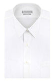 Poplin Fitted Solid Point Collar Dress Shirt White 16 Neck 3233 Sleeve