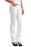 White Embellished Straight Leg Denim Us 4 It 40;