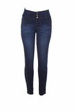 Elastic Waist Stretch Budd Lifting Pullon Skinny Denim Navy Lxl