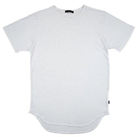 New EPTM Fashion Original Long Curved Hem White Scoop Tee TShirt EP5060 3XL