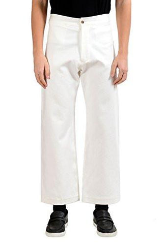 White Cropped Casual Pants Us 32 It 48