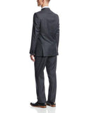 Ike Beher Twobutton Sidevent Wool Suit With Flatfront Pant Grey Stripe 42 Regular