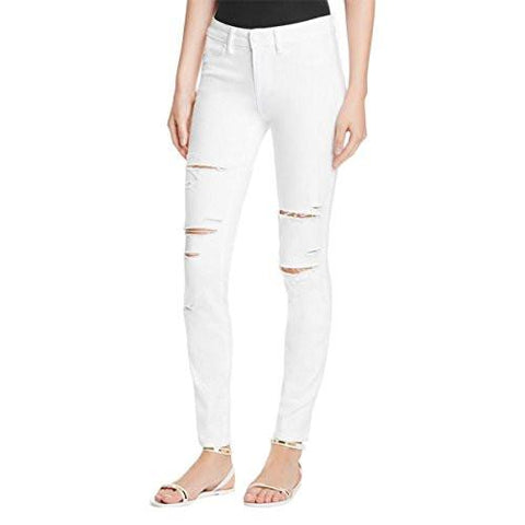 Verdugo Slit Knee Destroyed Skinny White 25