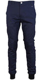 Tapered Ribbing Twill Jogger Pants 38 Cobalt Blue