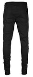 Tapered Zipper Ankle Jogger Pants Xl Jet Black