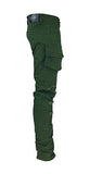 Cargo Destressed Patch Slim Pants Olive 32