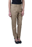 Beige Flat Front Pants Us 8 It 44;