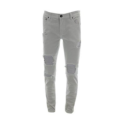 Rips And Moto Jean White