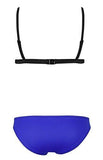Muxilove Bright Mesh Wet Suit Neoprene Bikini Swimsuit Triangle Top Swimsuitfbablue Medium