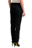 Black Patterned Casual Pants Us 4 It 40;