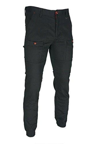 Twill Cargo Color Jogger Pants Black 34