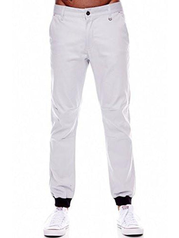 Basic Twill Cuffed Joggers Pants Kd109 32 Light Grey
