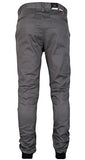 Tapered Ribbing Twill Jogger Pants 34 Charcoal