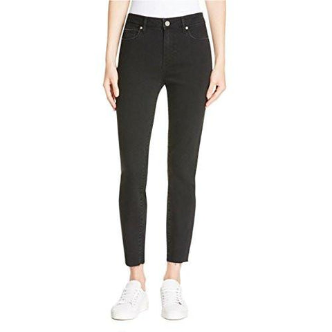 Hoxton Crop Raw Hem Ankle Crop Skinny Black 29