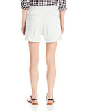 Pleat Front Short White 10 Petite