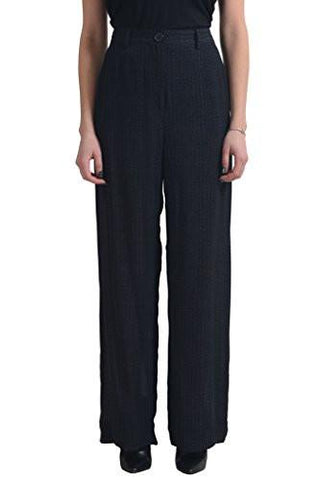 100% Silk Wide Leg Casual Pants Us 4 It 40;