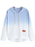 Sweatyrocks Sweatshirt Pullover Hoodie Shirt Blue Ombre XSmall