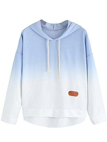 Sweatyrocks Sweatshirt Pullover Hoodie Shirt Blue Ombre XSmall