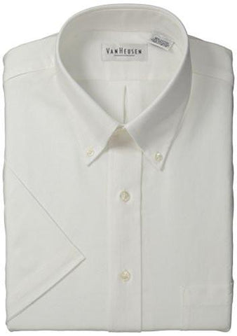 ShortSleeve Oxford Dress Shirt White 18.5