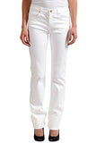 White Embellished Straight Leg Denim Us 4 It 40;