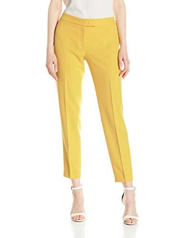 Anne Klein Crepe Extended Tab Bowie Pant Goldenrod 16