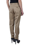 Beige Flat Front Pants Us 8 It 44;