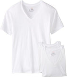 HANES 3PACK VNECK TSHIRT WHITE MEDIUM
