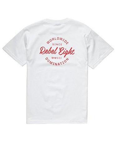REBEL8 WORLDWIDE DOMINATION TSHIRT WHITE LARGE