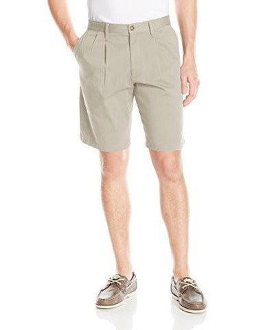 Perfect Short D3 Classicfit Pleated Short Porcelain Khakistretch 40W