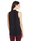 SL V Blouse With Inverted Front Pleat Rich Black Small