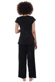 Serena 2 Piece Top & Pant Set Black XLarge