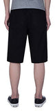 CASUAL LOOSE STRAIGHT DENIM SHORTS COMFY LIGHTWEIGHT ATHLETIC SHORT JEANS BLACK 38