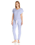 French Terry Pant Blue Iris Heather Small