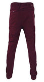 Solid Twill Jogger Pants M Maroon