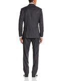 2 Button Side Vent Wool Suit With Flat Front Pant Charcoal 42 Long