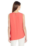 WOMEN SLEEVELESS BLOCKED TOP WITH ANGLE BOTTOM WATERMELON M