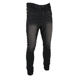 Harem Fit Elastic Cuff Denim Jogger Pants 32 Black