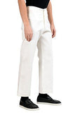 White Cropped Casual Pants Us 32 It 48