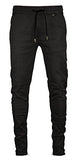 Tapered Zipper Ankle Jogger Pants Xl Jet Black