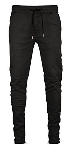 Tapered Zipper Ankle Jogger Pants Xl Jet Black