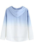Sweatyrocks Sweatshirt Pullover Hoodie Shirt Blue Ombre XSmall