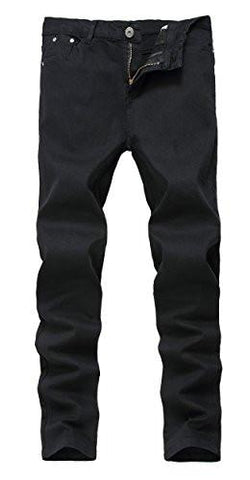 Black Skinny Slim Fit Stretch Straight Leg Fashion Pants