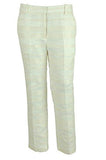 Ecru Tonal Stripe Crop Pencil Trouser Pants 4