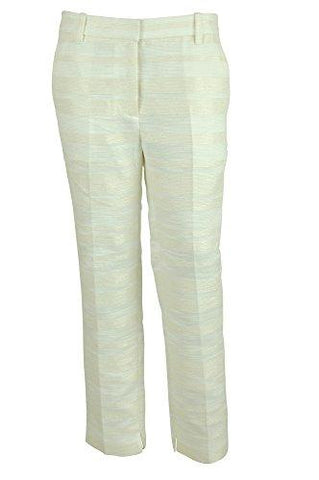 Ecru Tonal Stripe Crop Pencil Trouser Pants 4
