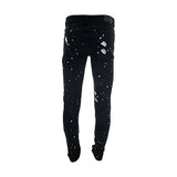 Rips Back & Front Splatter Paint Jean Black