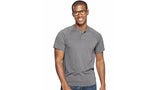 HANES SHORTSLEEVE HENLEY TSHIRT GREY XLARGE