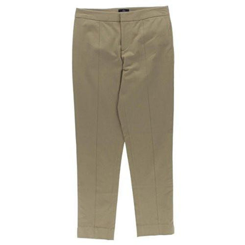 Twill Lift Tuck Ankle Pants Beige 4
