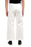 White Cropped Casual Pants Us 32 It 48