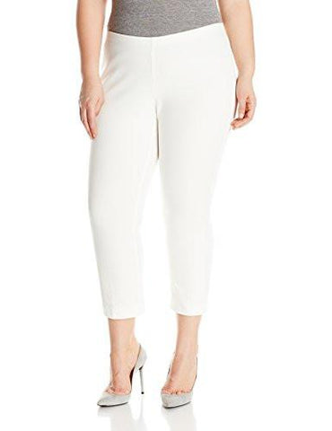 Plus Size Cropped Flare Pant Offwhite 22W