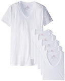 HANES 6PACK FRESHIQ VNECK TSHIRT WHITE MEDIUM